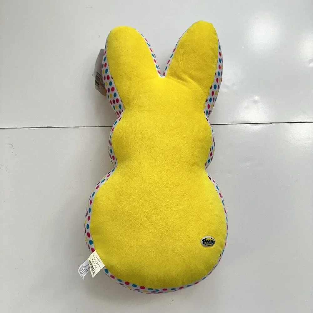 NWT Easter Peeps Yellow Marshmallow Candy Bunny Rabbit Shaped Plush Toy 17